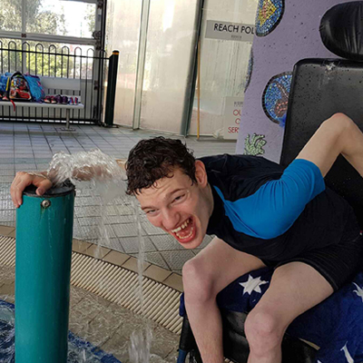 Playing in water